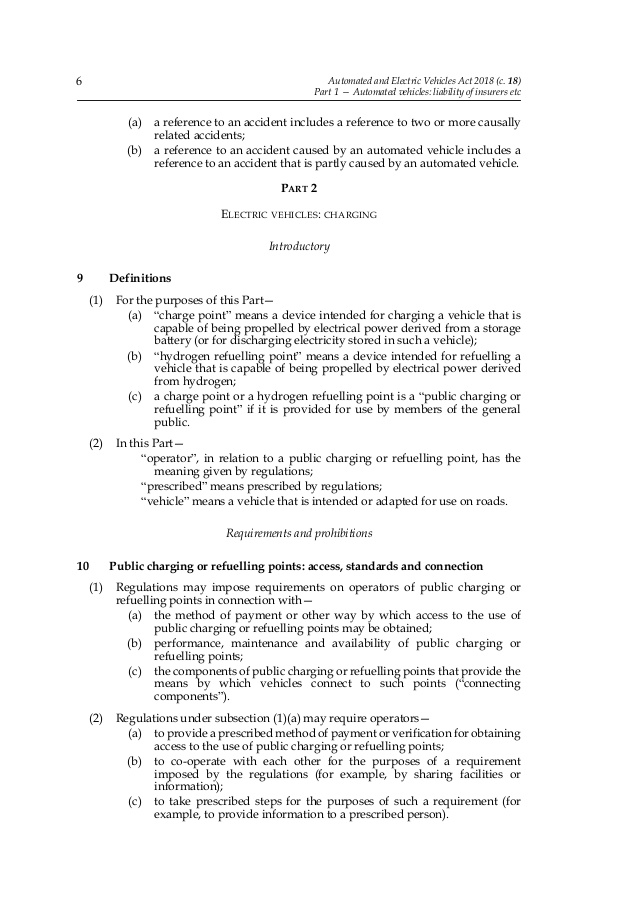 INDEX AUTOMATED AND ELECTRIC VEHICLES ACT 2018 A Z