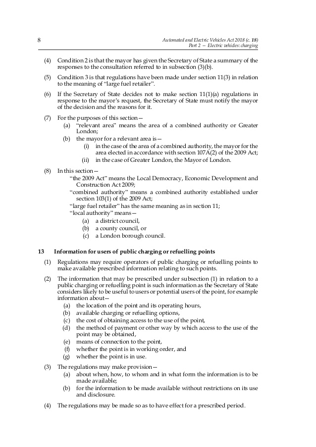 INDEX AUTOMATED AND ELECTRIC VEHICLES ACT 2018 A Z