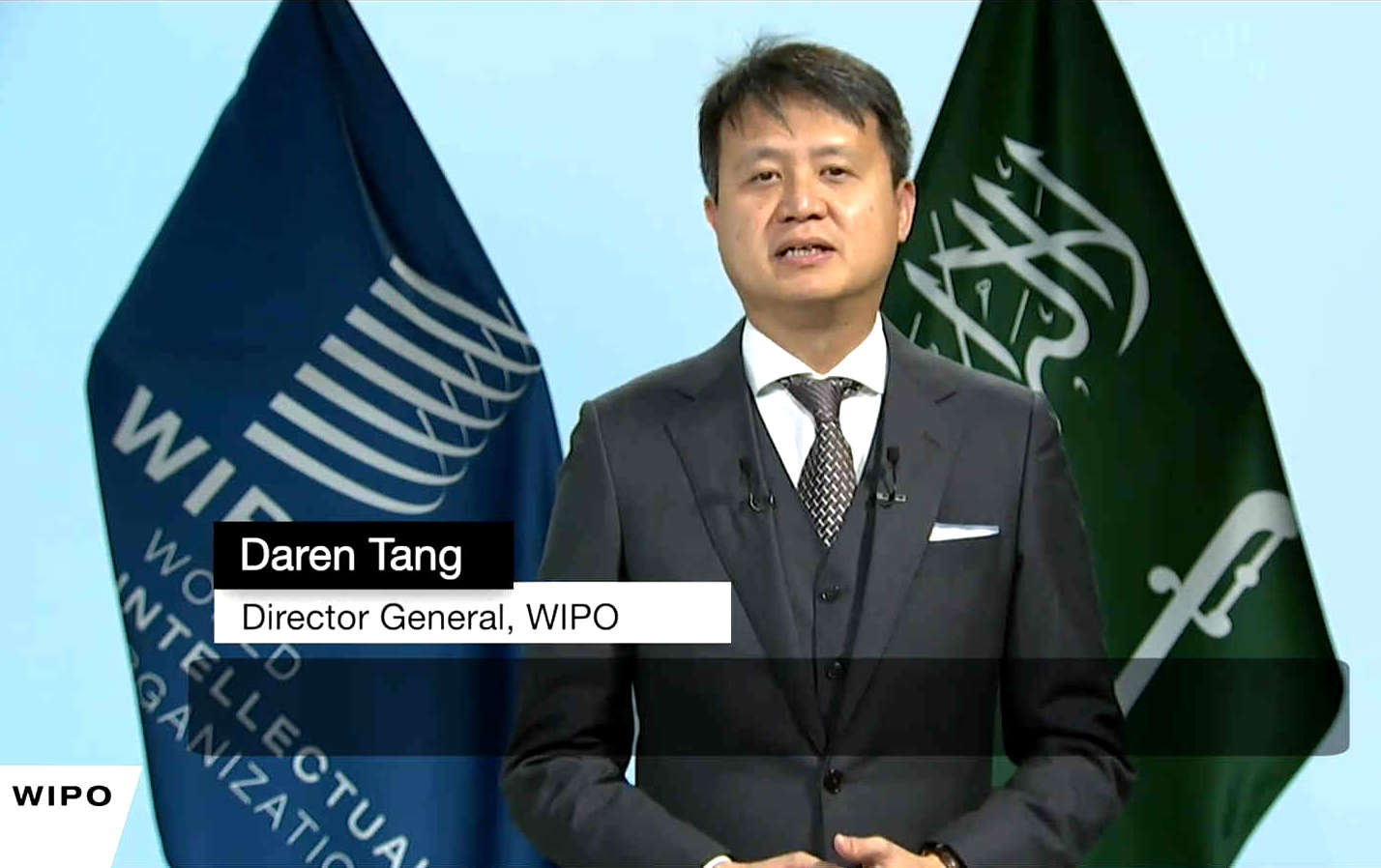 Darren Tang, Chief Executive of the World Intellectual Property Office - the home of ripping off inventors - to help corporations steal ideas - allegedly.