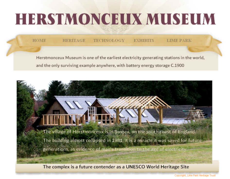 Herstmonceux Museum in Lime Park, East Sussex, England
